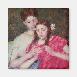 かぎ針師のレッスン（姉妹2人） マグネット