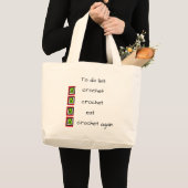 かぎ針愛好家トート ラージトートバッグ (正面(商品))