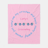 かぎ針渡ししてパーソナライズされた... フリースブランケット (正面)