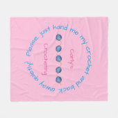 かぎ針渡ししてパーソナライズされた... フリースブランケット (正面(横))