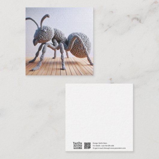 かぎ針状アリグリーティングカード ノートカード (正面/裏面)