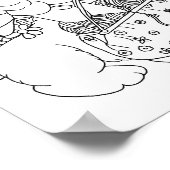 かぎ針糸の着色ページを持つ子犬 ポスター (角)