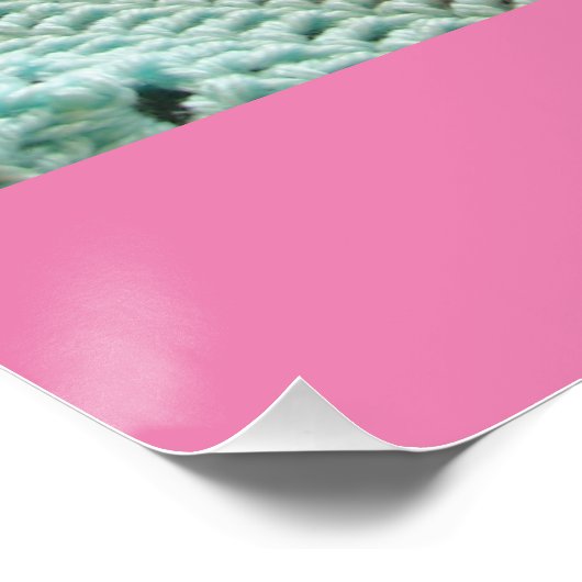 かぎ針絨毯ピンクの女かわいらしの子で可愛いタキシード猫 ポスター (コーナー)