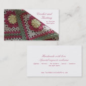 かぎ針編みおよび編むカスタマイズ可能な名刺 名刺 (正面/裏面)