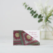 かぎ針編みおよび編むカスタマイズ可能な名刺 名刺 (スタンド正面)