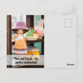 かぎ針編みとカップケーキの誕生日 ポストカード (裏面)