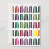 かぎ針編みのカラフルな毛糸パーティー 招待状 (裏面)