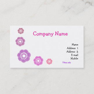 かぎ針編みのシンプルな名刺 名刺