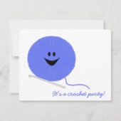 かぎ針編みのパーティの招待状 招待状 (正面)