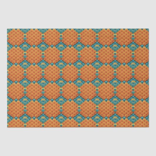 かぎ針編みのホタテ貝の模様 薄葉紙 (正面)