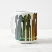 かぎ針編みのマグが付いている私の世界を着色して下さい コーヒーマグカップ (正面左)