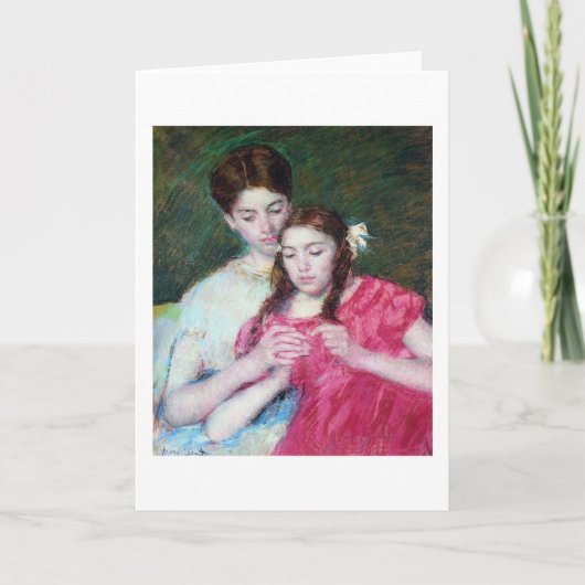 『かぎ針編みのレッスン、メアリー·カッサット』 カード (正面)