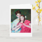 『かぎ針編みのレッスン、メアリー·カッサット』 カード (黄色い花)