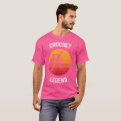 かぎ針編みの伝説 レトロな編み物 かぎ針編み Tシャツ (正面フル)