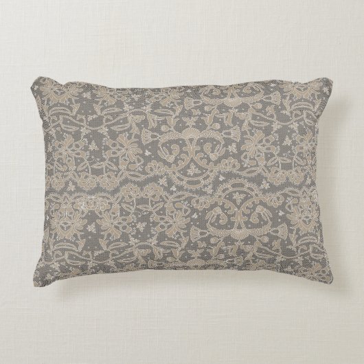 かぎ針編みの刺繍の作品 アクセントクッション (正面)