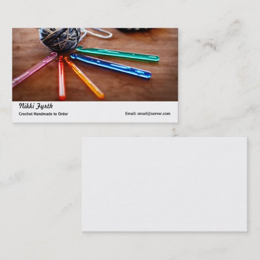 かぎ針編みの名刺 名刺 (正面/裏面)