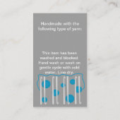 かぎ針編みの品質表示票か名刺 名刺 (裏面)