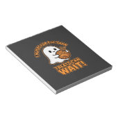 かぎ針編みの幽霊の毛糸のハロウィンデザイン ノートパッド (アングル)