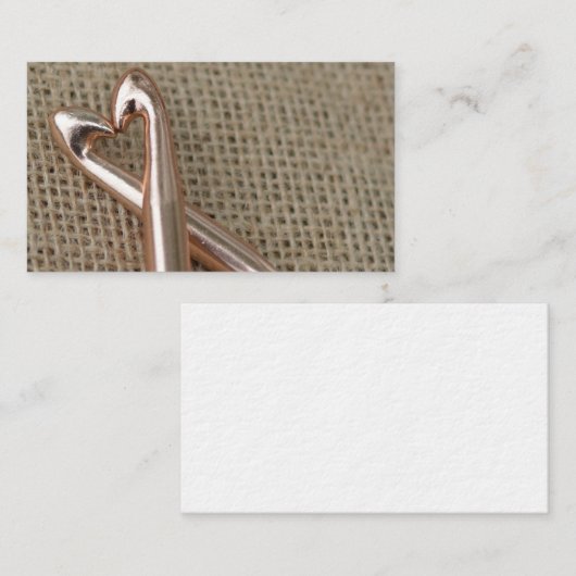 かぎ針編みの恋人の名刺のテンプレート 名刺 (正面/裏面)