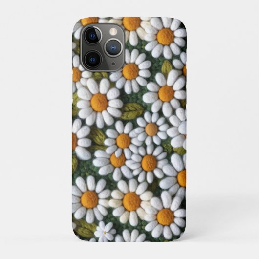 かぎ針編みの白いデイジー 春の野花 Case-Mate iPhoneケース (裏)