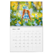 かぎ針編みの花の妖精カレンダー - 季節の賢者 カレンダー (3月 2027)