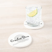 かぎ針編みの花型女性歌手 コースター (側面)