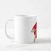 かぎ針編みの解放の前部マグ コーヒーマグカップ (左)