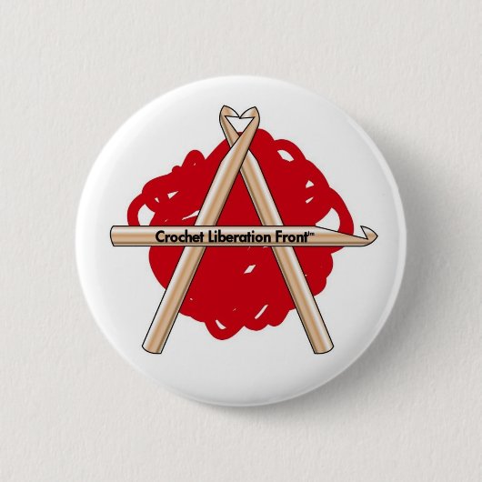 かぎ針編みの解放の前部 缶バッジ (正面)