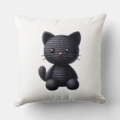 かぎ針編みの黒子猫 クッション (裏面)