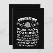 かぎ針編みはミャミャ魔法のよう サンキューカード (正面/裏面)