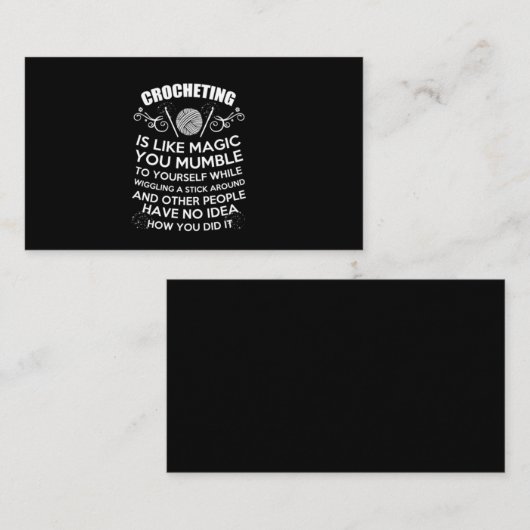 かぎ針編みはミャミャ魔法のよう 名刺 (正面/裏面)