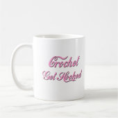 かぎ針編みは引っ掛けられたコーヒー・マグを得ます コーヒーマグカップ (左)