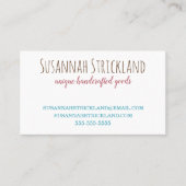 かぎ針編みまたはニットのためのおもしろいの多彩なヤーン 名刺 (正面)