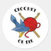 かぎ針編みまたは死の入れ墨 ラウンドシール (正面)