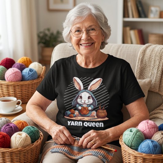 かぎ針編みをするお母さんやおばあちゃんへのウサギの引退祝いギフト Tシャツ
