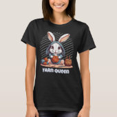 かぎ針編みをするお母さんやおばあちゃんへのウサギの引退祝いギフト Tシャツ (正面)