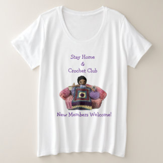 かぎ針編みクラブTシャツ プラスサイズTシャツ