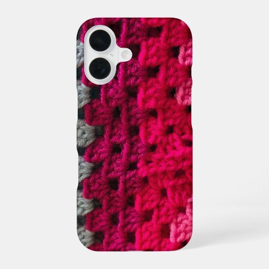 かぎ針編みグラニースクエアパターン iPhone 16ケース (裏面)