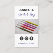 かぎ針編みホックのハンドメイドの技術 名刺 (正面)