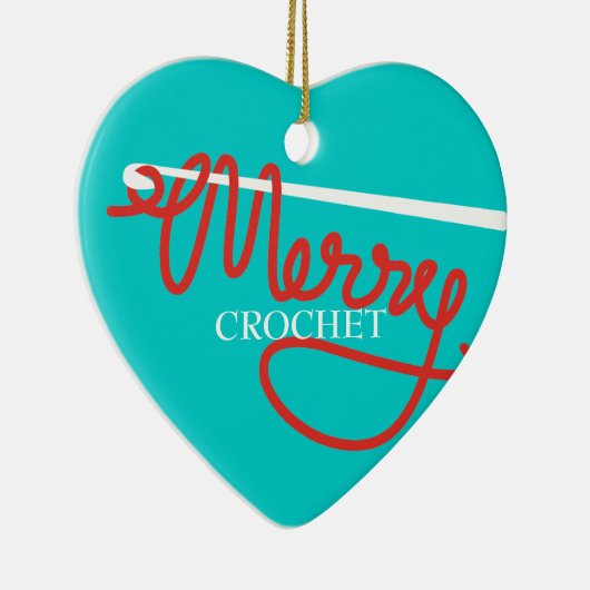 かぎ針編みホックのメリークリスマスヤーンの木のオーナメント セラミックオーナメント (右)