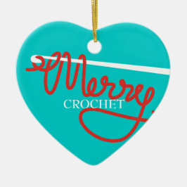 かぎ針編みホックのメリークリスマスヤーンの木のオーナメント セラミックオーナメント