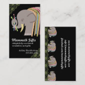 かぎ針編みホックヤーン象のマンモス 名刺 (正面/裏面)