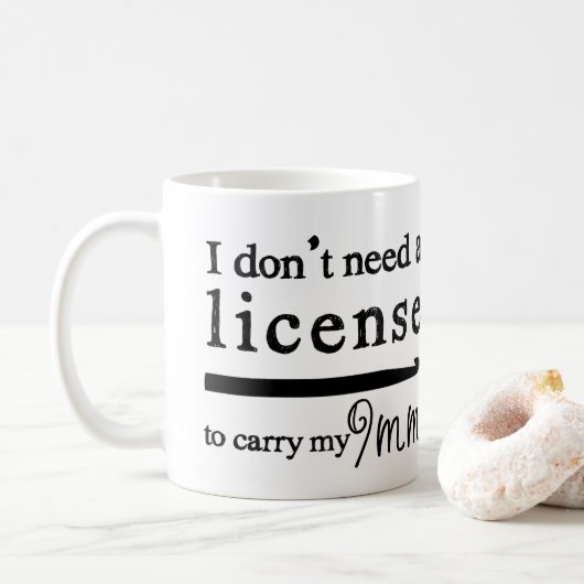 かぎ針編みホック免許証9mmの技術 ツートーンマグカップ (ドーナツ)