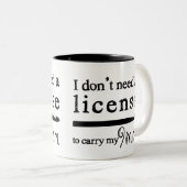 かぎ針編みホック免許証9mmの技術 ツートーンマグカップ (正面右)