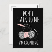 かぎ針編みママ糸ユーモアおばあちゃんを作る ポストカード (正面/裏面)