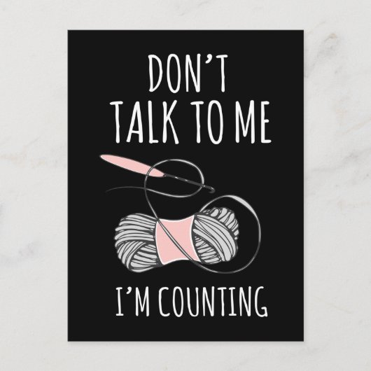 かぎ針編みママ糸ユーモアおばあちゃんを作る ポストカード (正面)