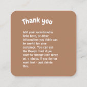 かぎ針編みレディーキッチンありがとう スクエア名刺 (裏面)