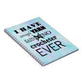 かぎ針編み不十分な糸の工芸品の水色 ノートブック (右側)