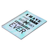 かぎ針編み不十分な糸の工芸品の水色 ノートブック (左側)