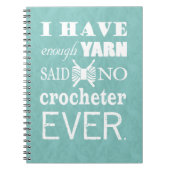 かぎ針編み不十分な糸の工芸品ダーク ノートブック (正面)